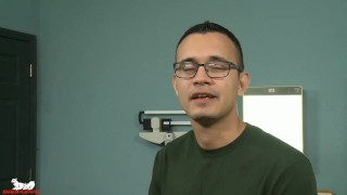 Brazilian stud Mike Lobo grabs his cock & starts jacking