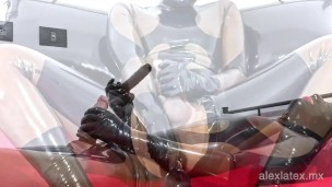 Deep throat fun with dildo T2, sucking and anal fuck – Alex Latex